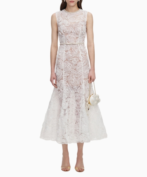 Tulle lace midi dress
