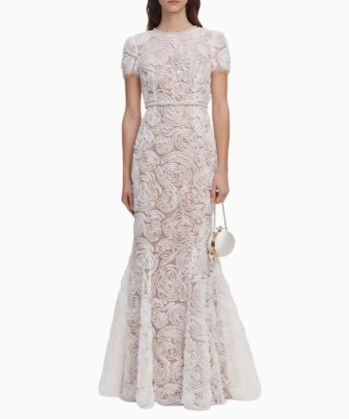 Tulle lace maxi dress