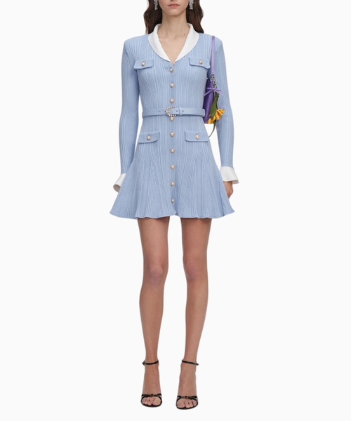 Ribbed knit mini dress