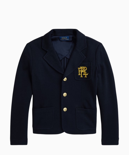 Logo double-knit jacket