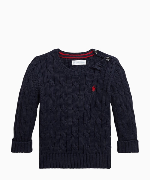 Cable-knit cotton jumper