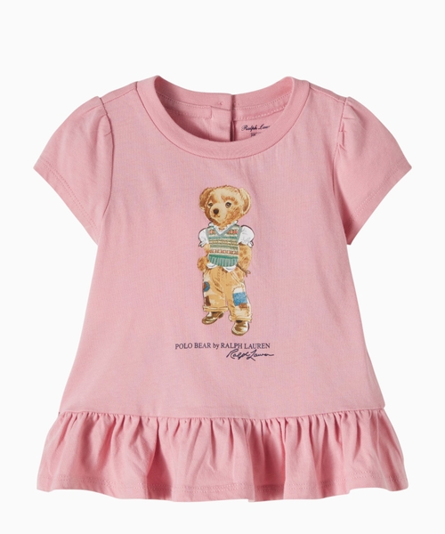 Polo Bear cotton jersey peplum tee