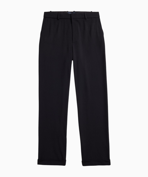 Stretch-wool relaxed trousers