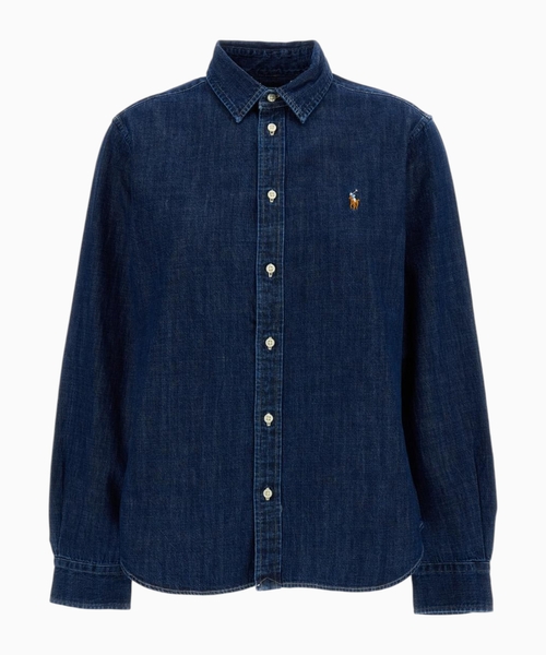 Logo denim shirt