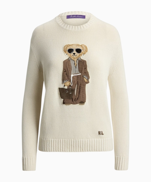 Summer Polo Bear silk crewneck jumper