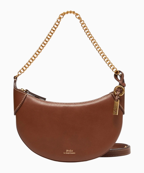 Leather bag with logo