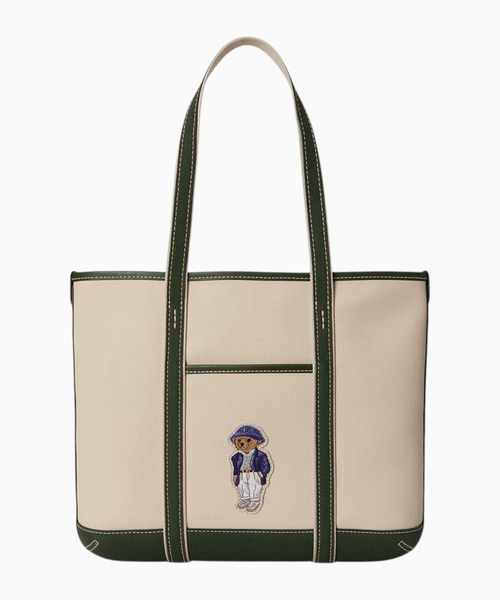 Polo Bear canvas small shopper tote
