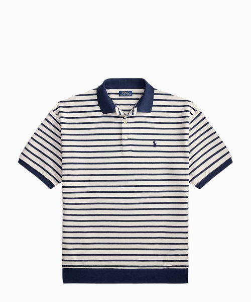 Relaxed fit striped polo shirt