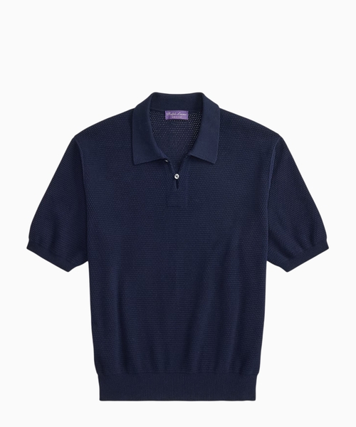 Teksturlu pambıq polo