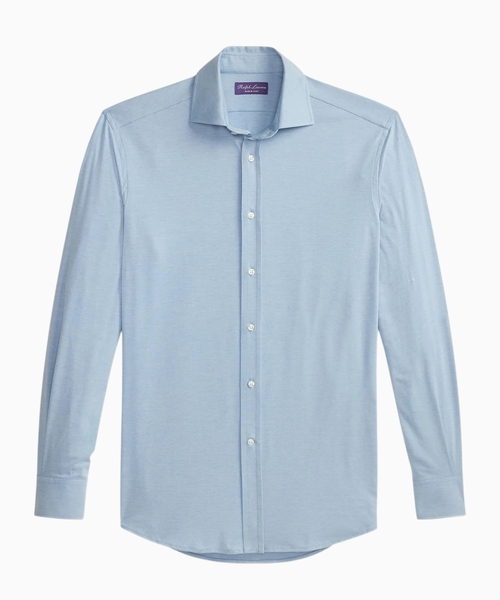Knit oxford shirt