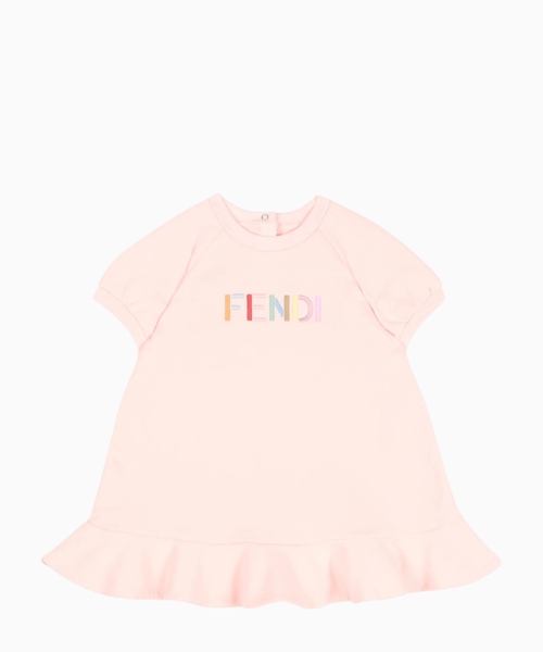 Dress with embroidered logo