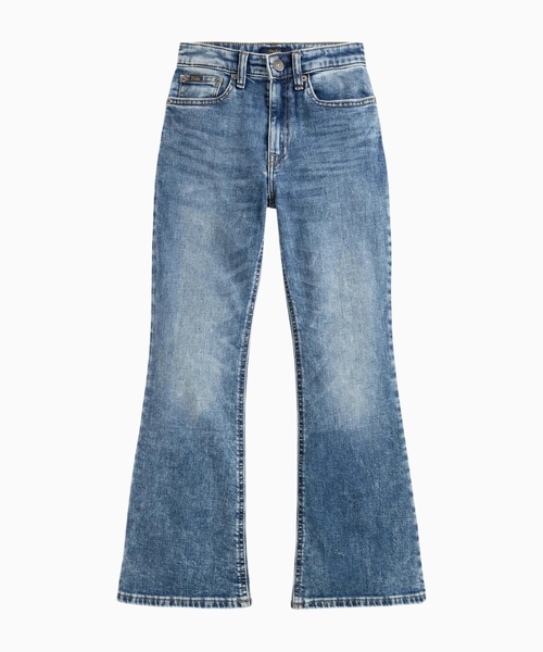 Flared denim jeans