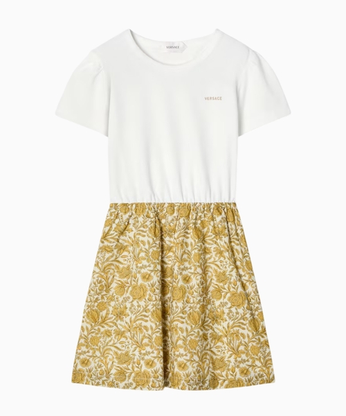 Cotton-piqué poplin dress