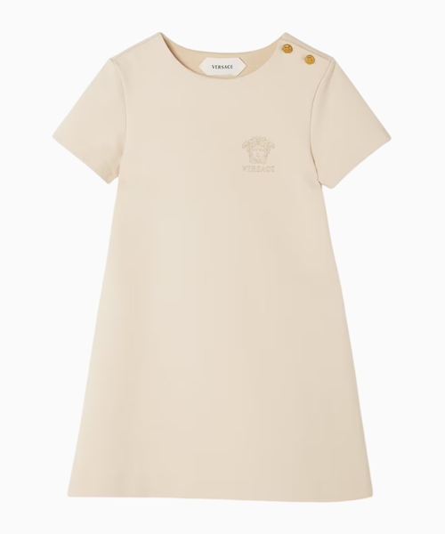 Embroidered-logo Milano dress