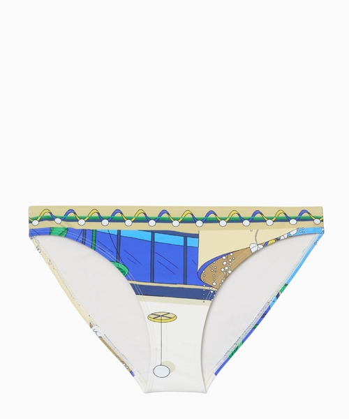 Printed bikini bottom