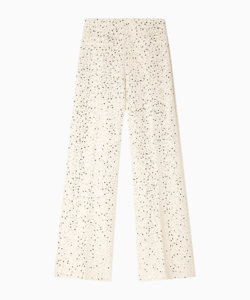 Sequin cotton trousers