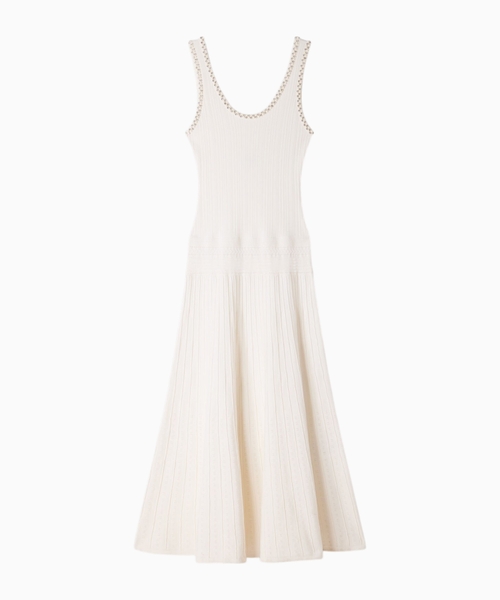 Rhinestone knit midi dress