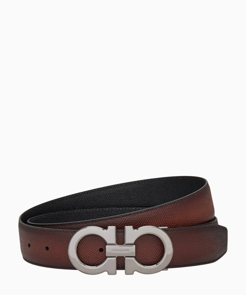 Gancini buckle reversible belt