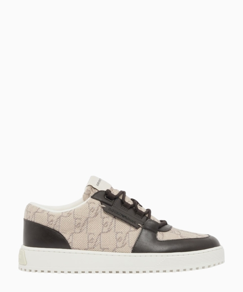 Sneakers in canvas and leather