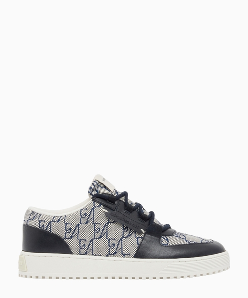 Sneakers in canvas and leather