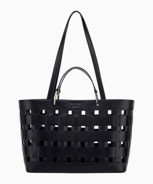 Tote bag with woven design