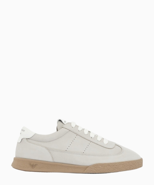 Nubuck sneakers with perforated details