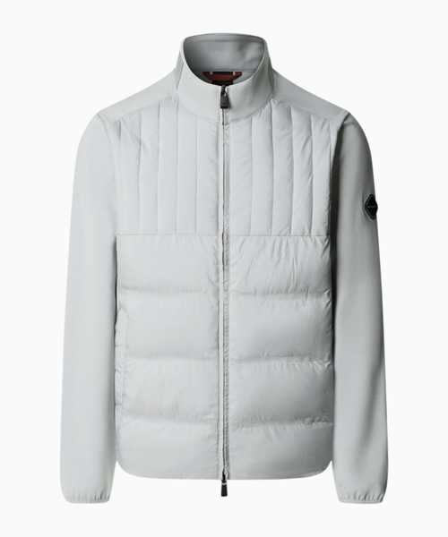Quilted hybrid full zip jacket