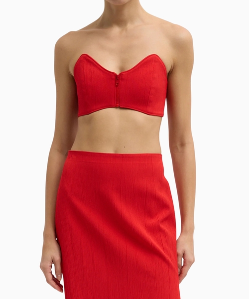 Stretch crepe strapless bralette