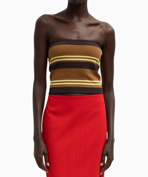 Super fine gauge striped top