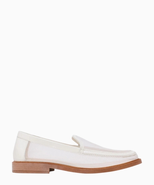 Leather and mesh loafers