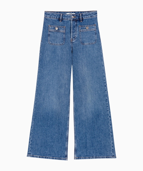 Wide-leg jeans with pockets