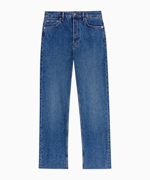 Jeans with brooch