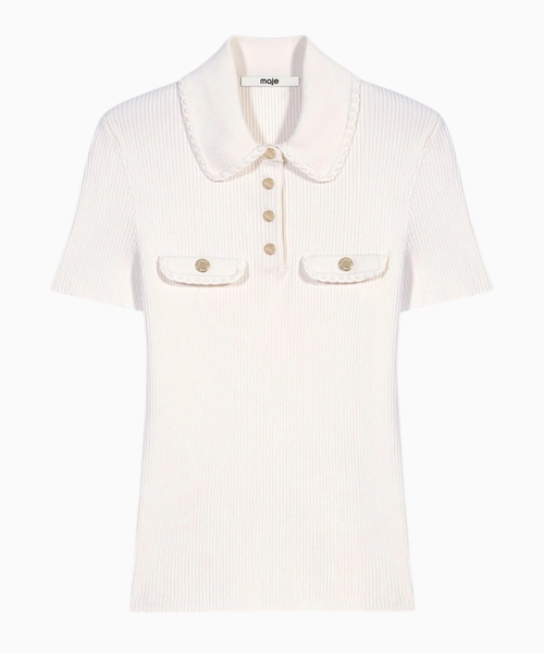Short-sleeved polo with pockets