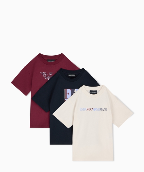 Qrafik printli 3lü pambıq cersidən T-shirt dəsti