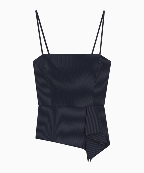 Zolaqlı peplum detallı top