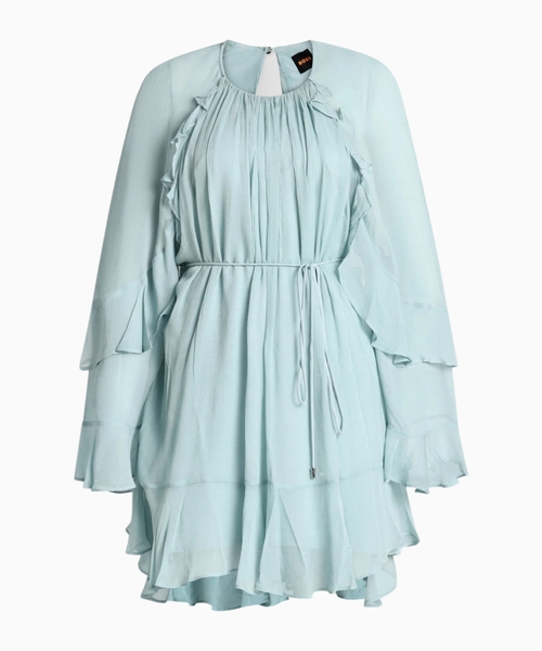 Short dress with ruffles