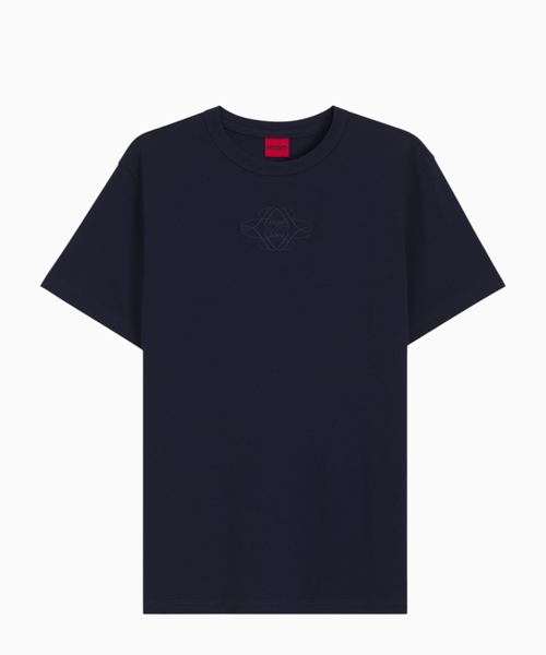Loqo naxışlı pambıq T-shirt