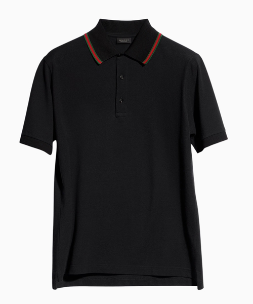 Cotton jersey piquet polo shirt