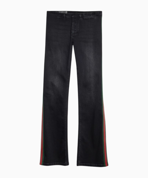 Cotton denim pants with Web
