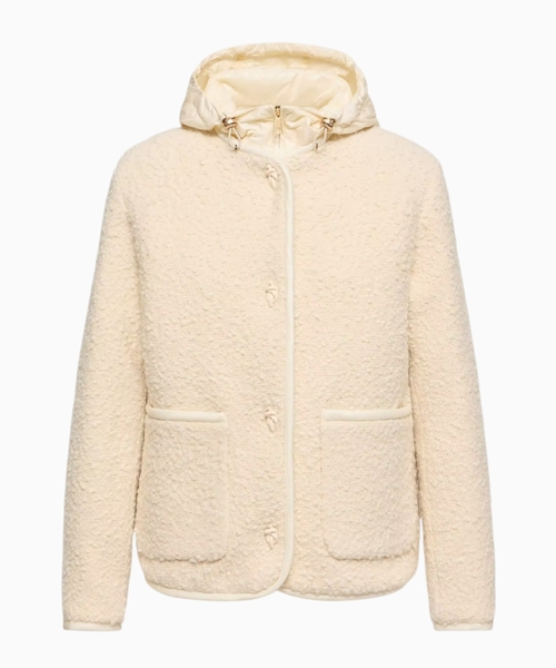Hylesine 3-in-1 wool & cotton blend short down jacket