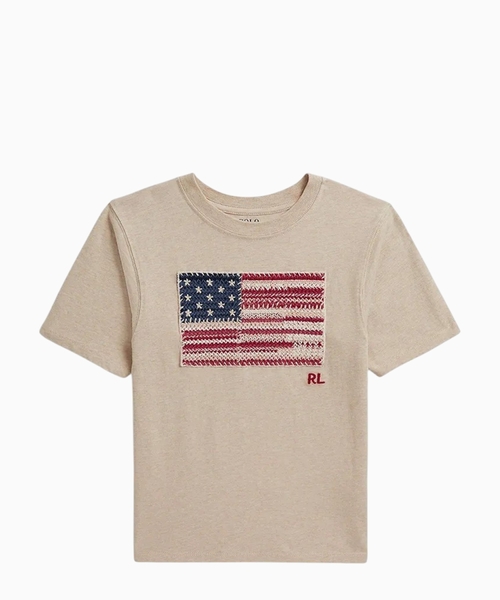 Flag cotton jersey tee