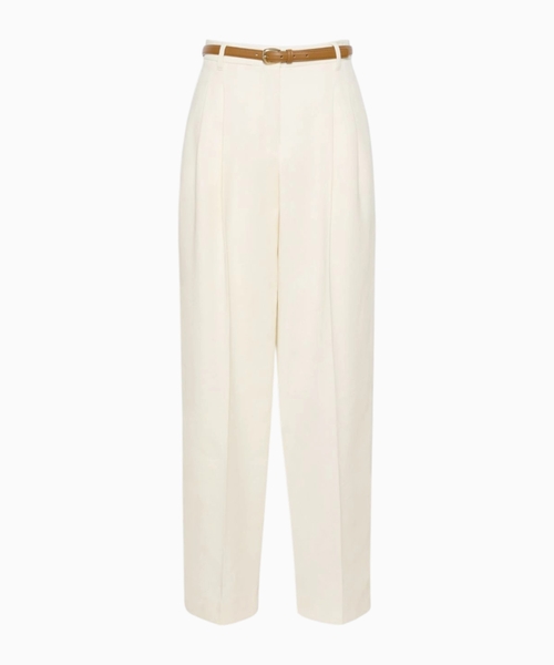 Flowing cotton crepe trousers