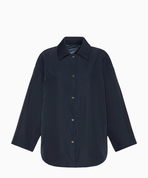 Reversible padded jacket in radzmir and water-repellent canvas