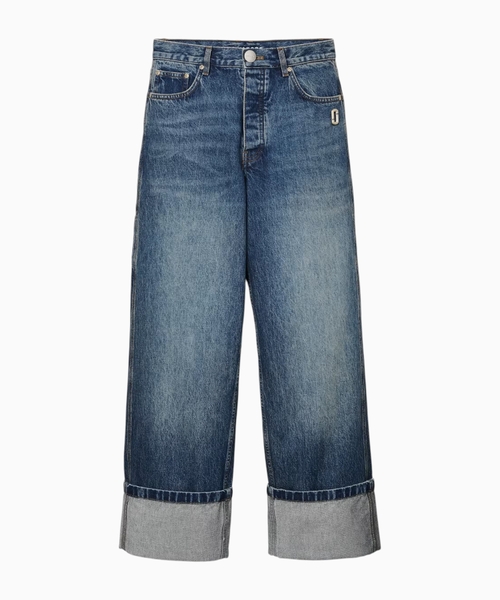 Bol biçimli denim şalvar