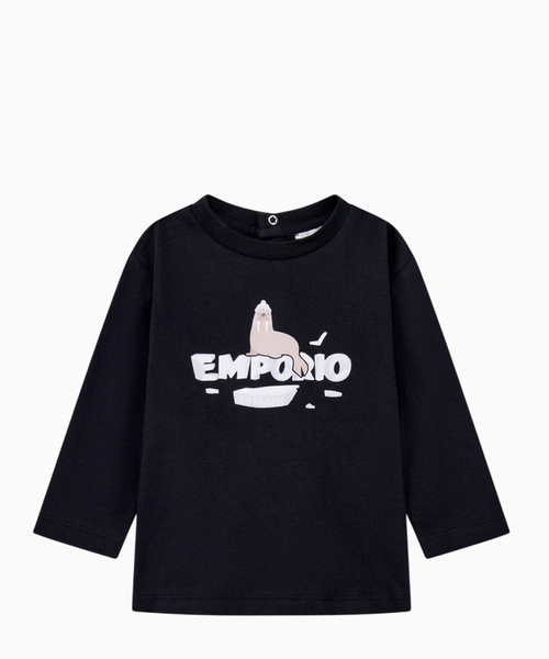 Long-sleeve cotton jersey T-shirt with graphic