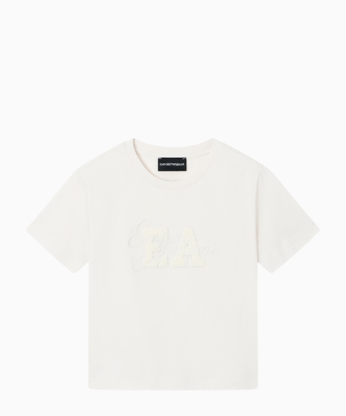 Cotton jersey T-shirt with an embroidered logo