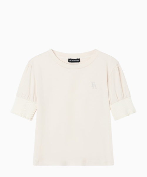 T-shirt in lyocell and cotton jersey