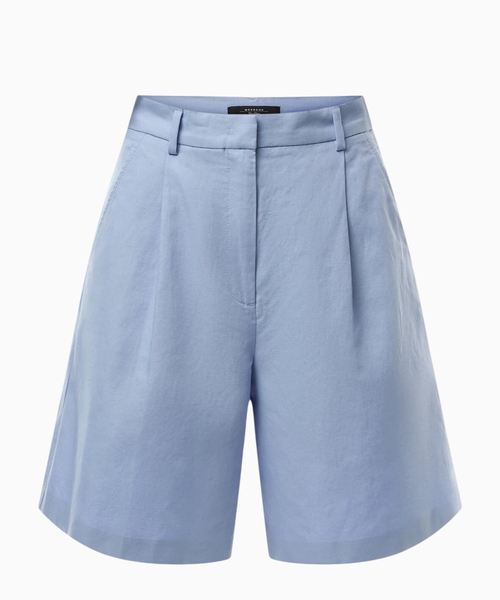 Cotton and linen bermuda shorts