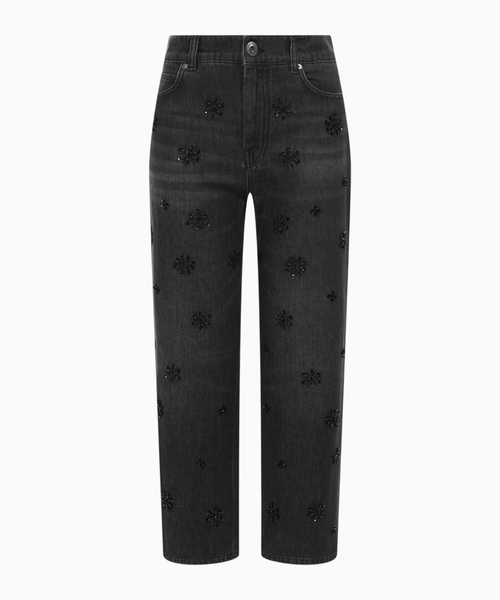 Manetta denim şalvar