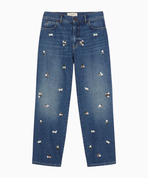 Manetta denim şalvar